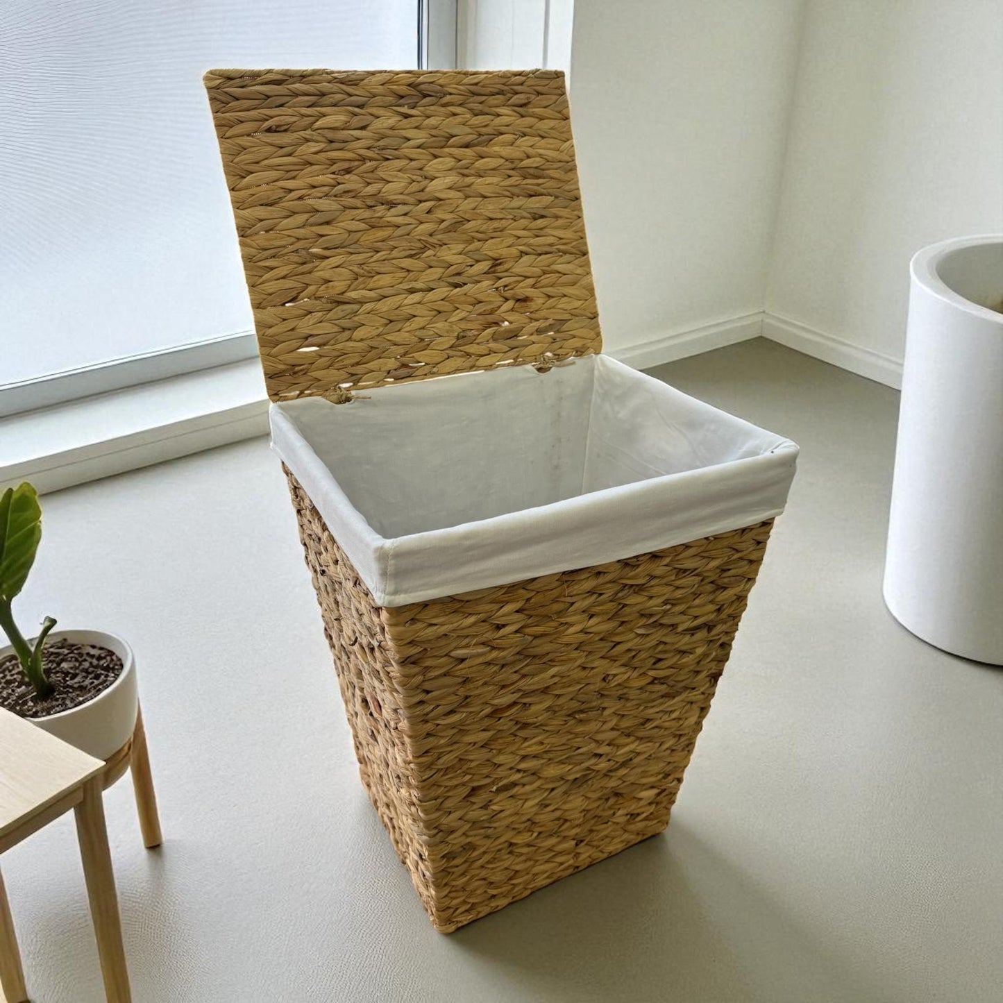 Hasır  El Örgüsü Hasır  Dekoratif Dikdörtgen  Çamaşır  Saklama Sepeti