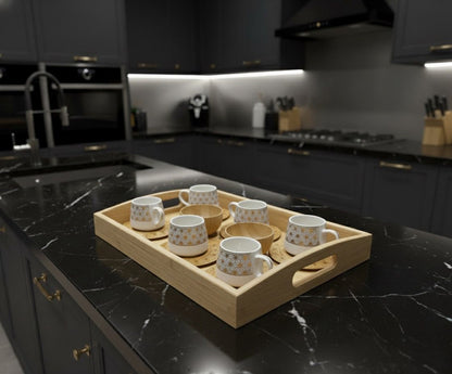 Bambu Özel Yapım Kahve Keyif Seti – Zarafet ve Misafirperverliğin Simgesi