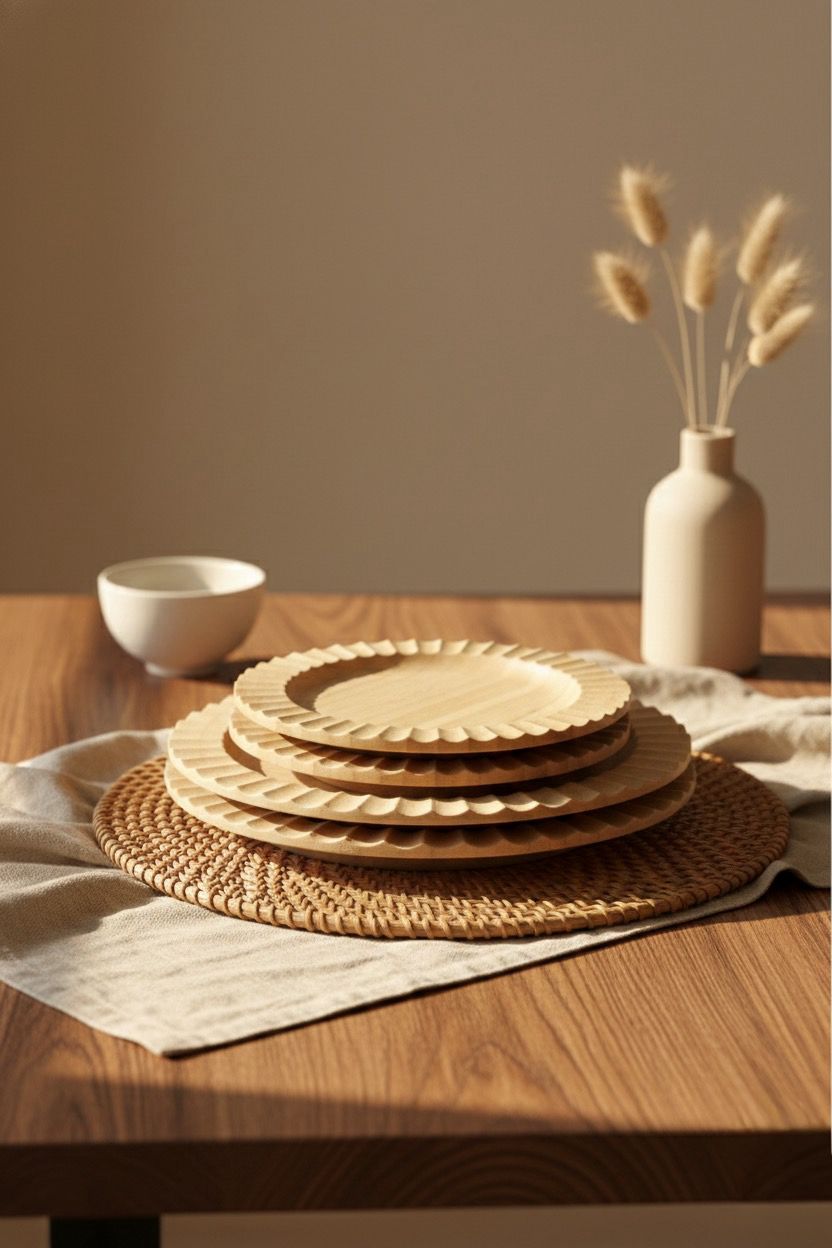 Bambu Oval Servis Tabağı Seti – Doğal Ahşap Şık Sunum Tabakları (Farklı Boylarda)