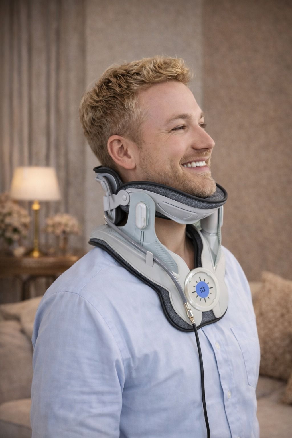 Yarı Otomatik Kumandalı Ortopedik Boyun Masaj Cihazı – Boyun Fıtığı ve Ağrı Giderici Boyunluk