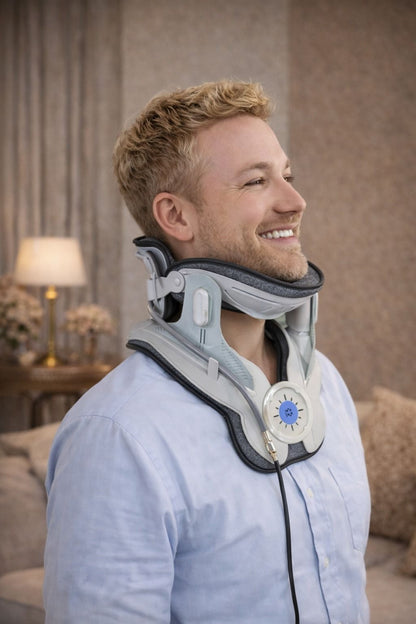 Yarı Otomatik Kumandalı Ortopedik Boyun Masaj Cihazı – Boyun Fıtığı ve Ağrı Giderici Boyunluk