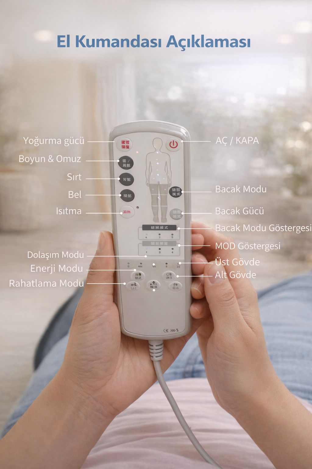 Havalı Bacak Kompresyon Masaj Aleti | Kan Dolaşımı Destekleyici Elektrikli Bacak Masaj Cihazı