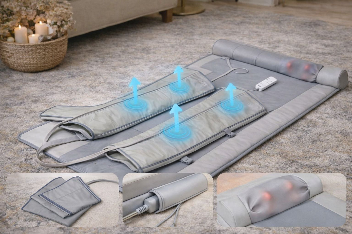 Havalı Bacak Kompresyon Masaj Aleti | Kan Dolaşımı Destekleyici Elektrikli Bacak Masaj Cihazı