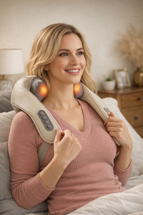 Isıtmalı Yoğurma Boyun Masaj Aleti | Boyun ve Omuz İçin Şarjlı, Kablosuz Rahatlatıcı Masaj Cihazı