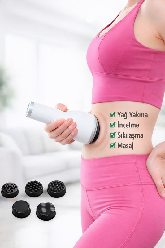 Karın Masaj Aleti | Kablosuz, Çok Başlıklı, Göbek ve Vücut İçin Masaj Cihazı