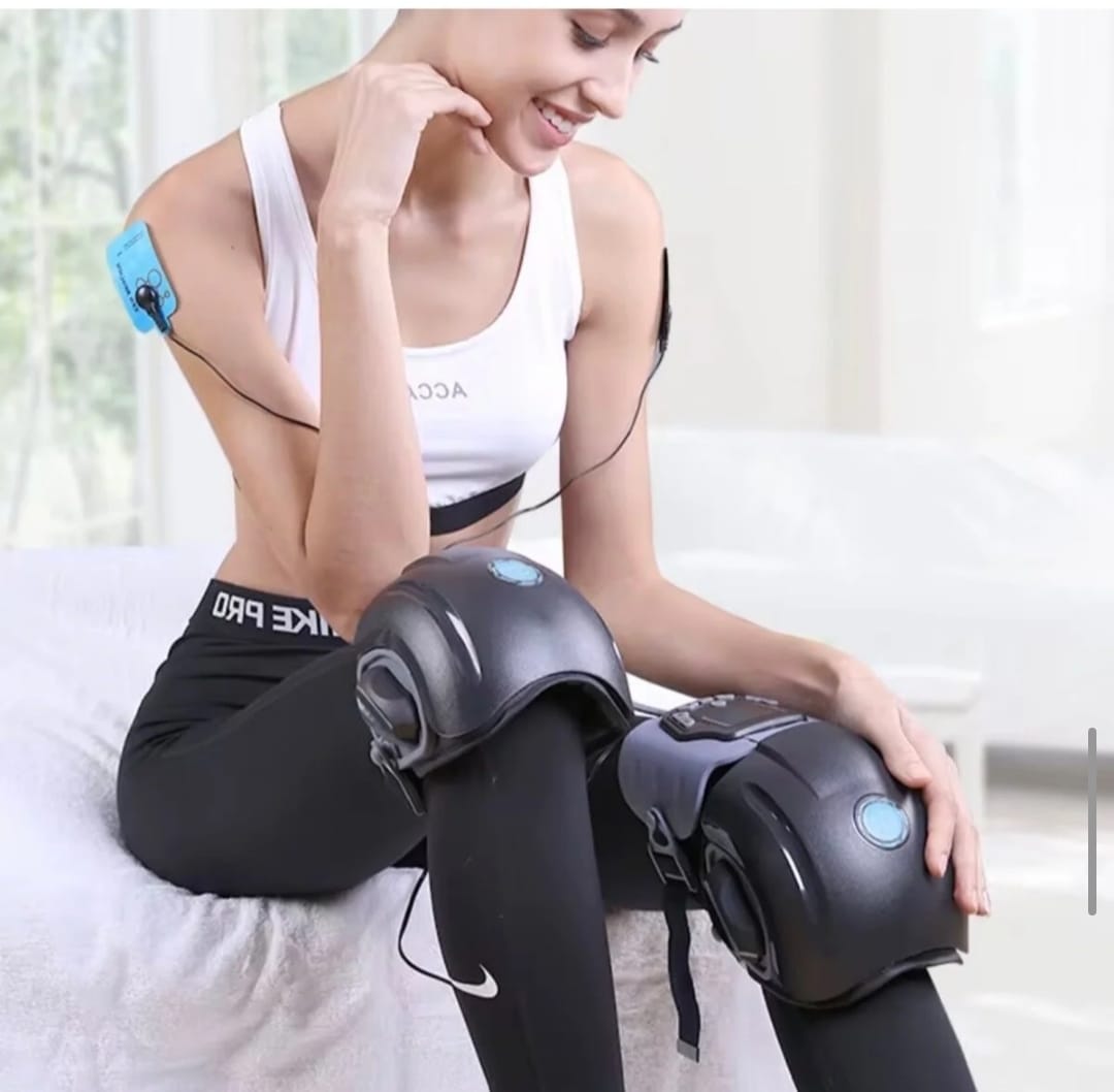 EMS'li (Elektriksel Kas Uyarımı) Isıtmalı Titreşimli Diz Masaj Cihazı - Akıllı Isı