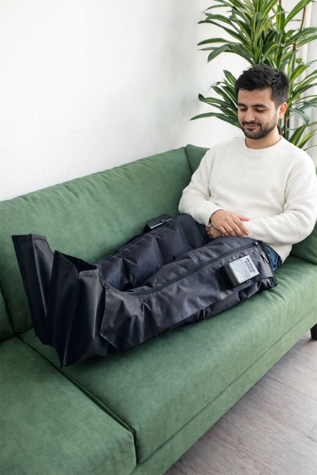 Hava Basınçlı 5 Odalı Ayak Tüm Bacak Giyilebilir Lenf Drenaj Masaj Aleti (ÇİFT BACAK)