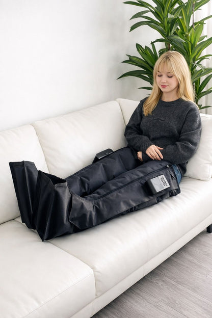 Hava Basınçlı 5 Odalı Ayak Tüm Bacak Giyilebilir Lenf Drenaj Masaj Aleti (ÇİFT BACAK)