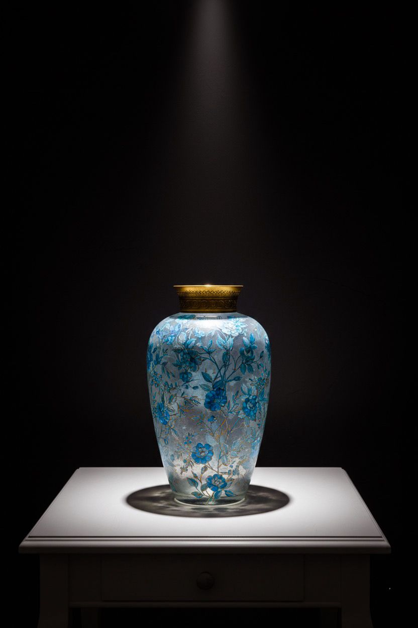 50 Yıllık Osmanlı Tarzı Altın İşlemeli Koleksiyonluk Vazo – El Dekorlu Geniş Form