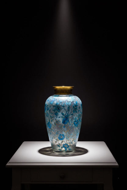 50 Yıllık Osmanlı Tarzı Altın İşlemeli Koleksiyonluk Vazo – El Dekorlu Geniş Form