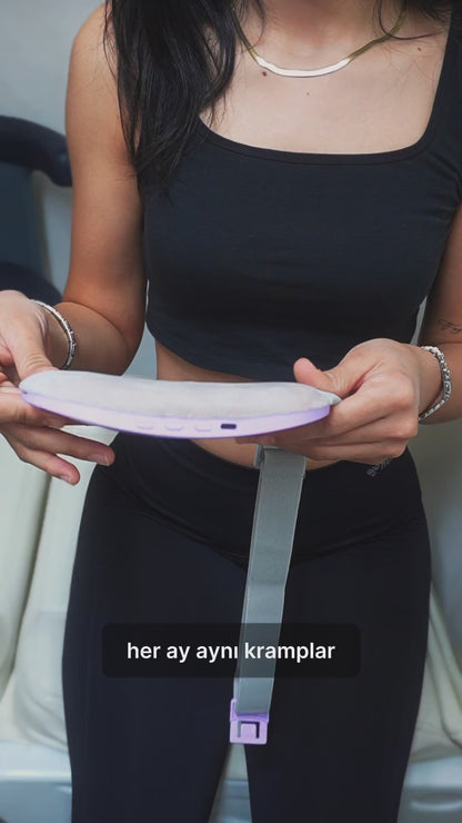 Isı ve Masaj Özellikli Regl Kemeri – Karın & Bel İçin Rahatlatıcı Şarjlı Masaj Aleti