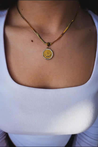 Osmanlı Tuğralı Gold Kaplama Kolye & Bileklik Seti – Klasik ve Zamansız Şıklık