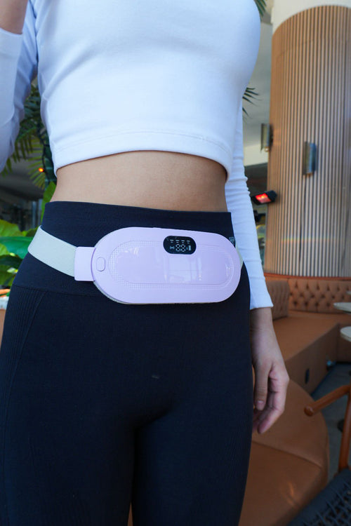 Isı ve Masaj Özellikli Regl Kemeri – Karın & Bel İçin Rahatlatıcı Şarjlı Masaj Aleti