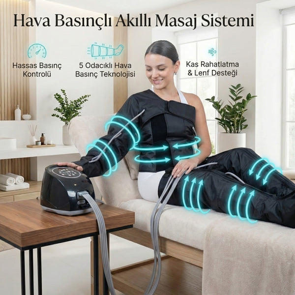 5 Odalı Masaj Aleti — Bacak, Kol & Karın
